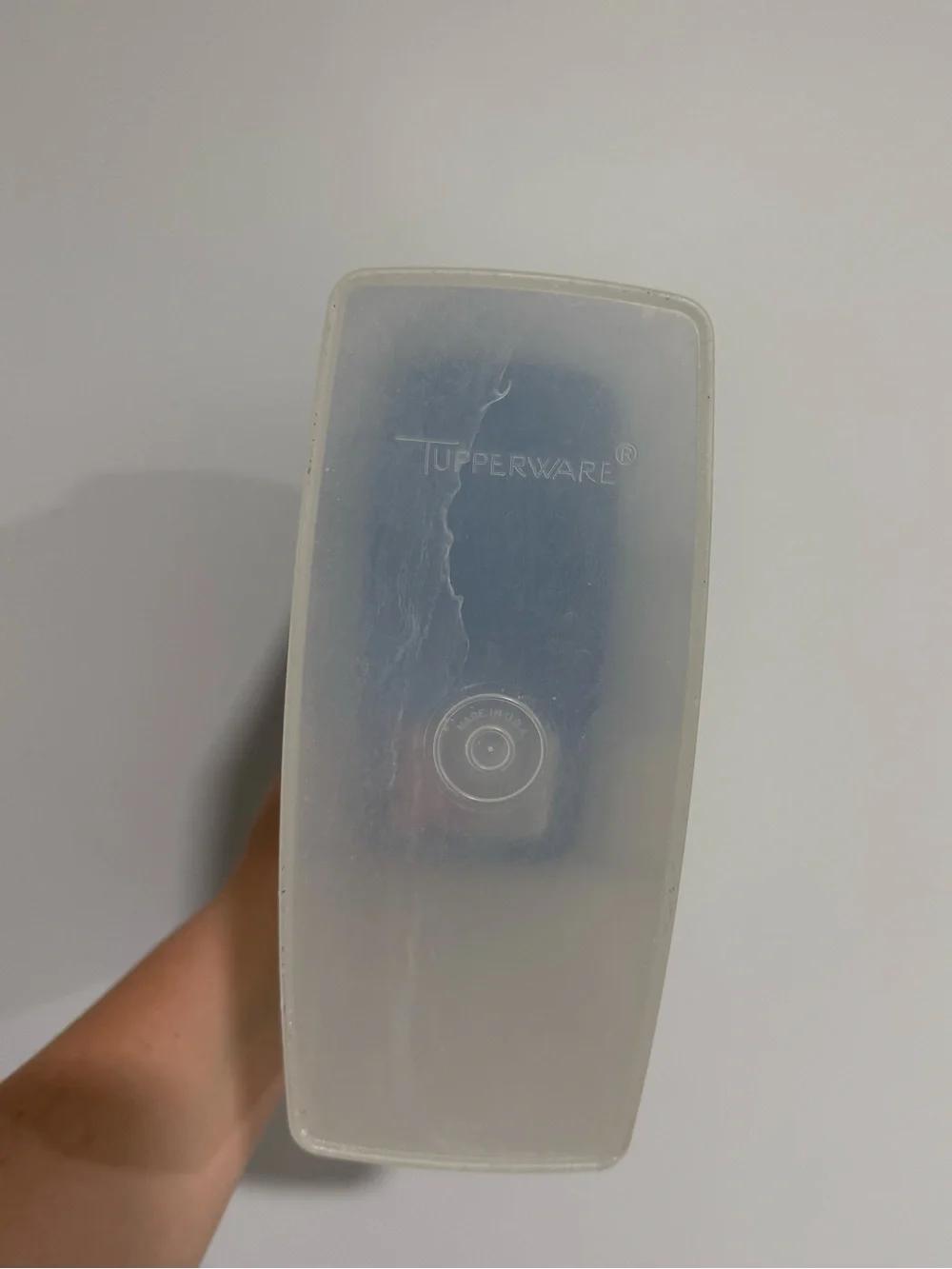 Tupperware Clear Cereal/Food Container with blue lid